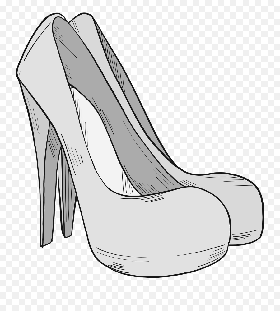Grey High Heels Clipart Free Download Transparent Png - For Women,Grey Line Png