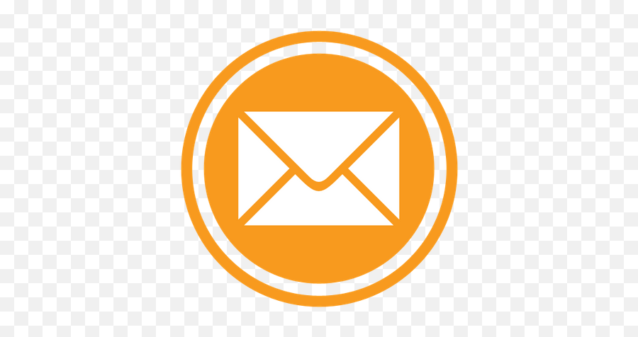 Email Icon Black Circle Envelope - Email Icon Orange Png,Black Circle Png