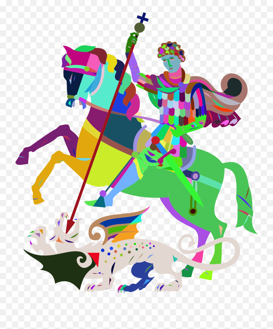 The George Dragon Public Domain Image - Saint George Modern Art Png,St George And The Dragon Russian Icon