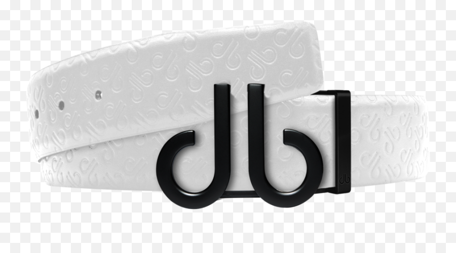 White Db Icon Pattern Embossed Leather Belt With Druh Black Buckle - Louis Vuitton Png,Buckle Icon