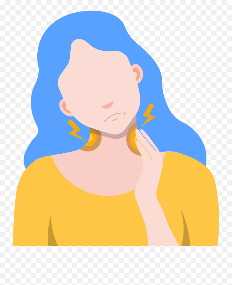 Painful Lymph Nodes Along Neck 6 Causes U0026 Relief Options - Lympg Nodes In Neck Png,Icon Behidn Voice