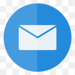 Letter Email Circle - Message send icon Blue Icon png
