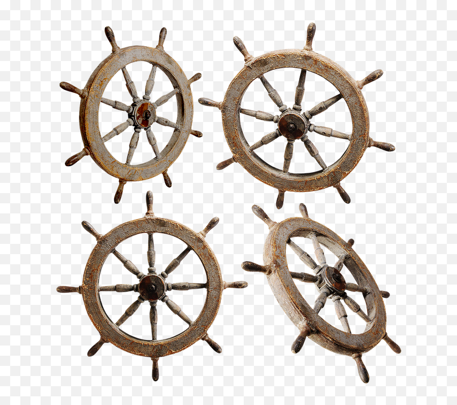 Ships Wheel Steering Ship - Anchors Vector Png,Ship Wheel Png