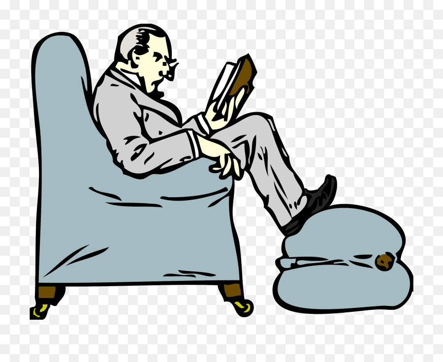 Person - Man Reading A Book Clipart Png Download Full Old Man Reading Book Clipart,Book Clipart Png