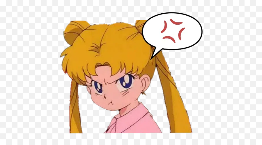 Sailor Moon Usagi Sticker Pack - Stickers Cloud Sailor Moon Angry Png,Sailor Moon Icon Pack