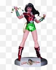 Dc Comics Bombshells - Holiday Wonder Woman Statue Figurine png