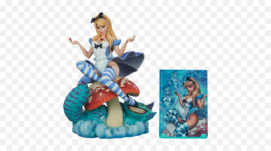 J Scott Campbell Alice In Wonderland Statue By Sideshow - J Scott Campbell Disney Png,Alice In Wonderland Png