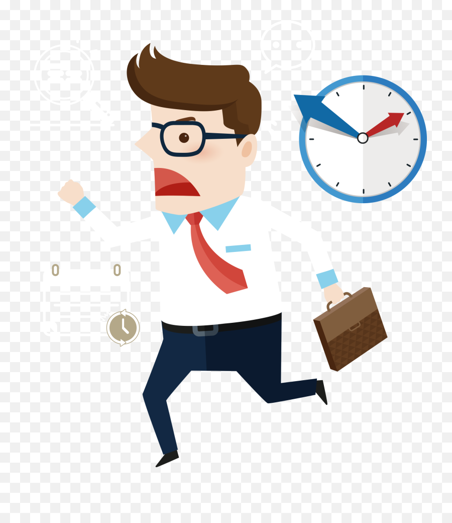Cartoon - Late For Work Png,Work Png
