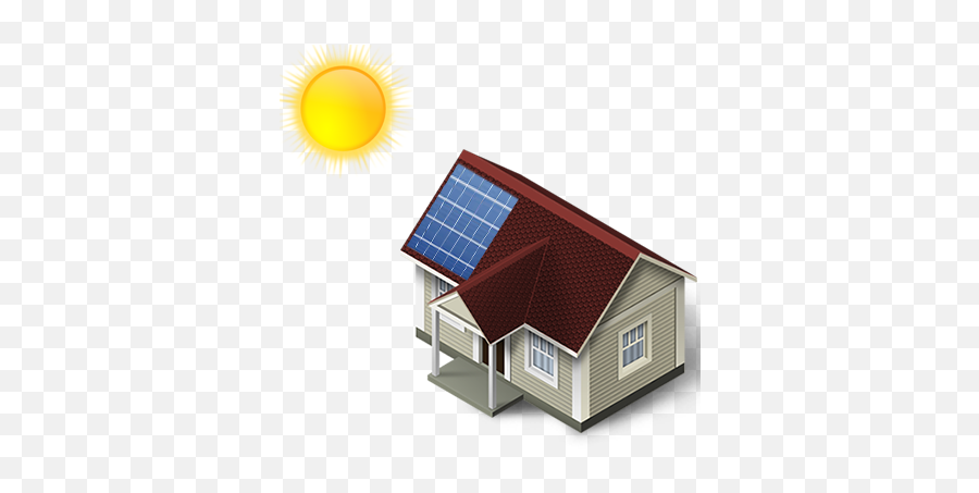 Solar For Homes - House With Solar Panels Transparent Png,Solar Panel Png
