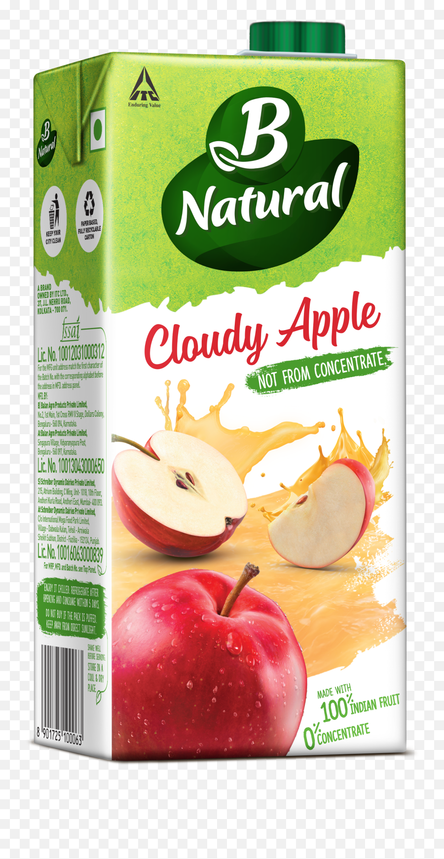 B Natural Beverages - Cloudy Apple Juice B Natural Mixed Fruit Juice Png,Apple Juice Png