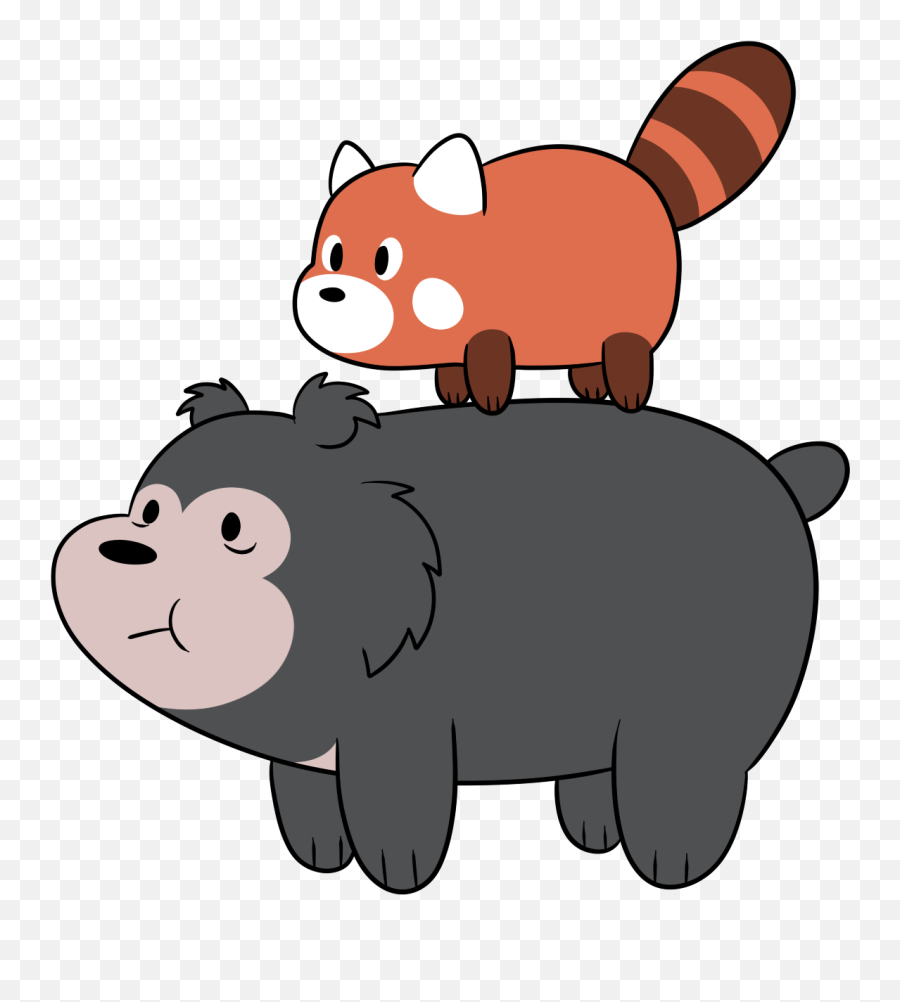 Red Panda And Sloth Bear - We Bare Bears Red Panda Red Panda And Sloth Png,We Bare Bears Png