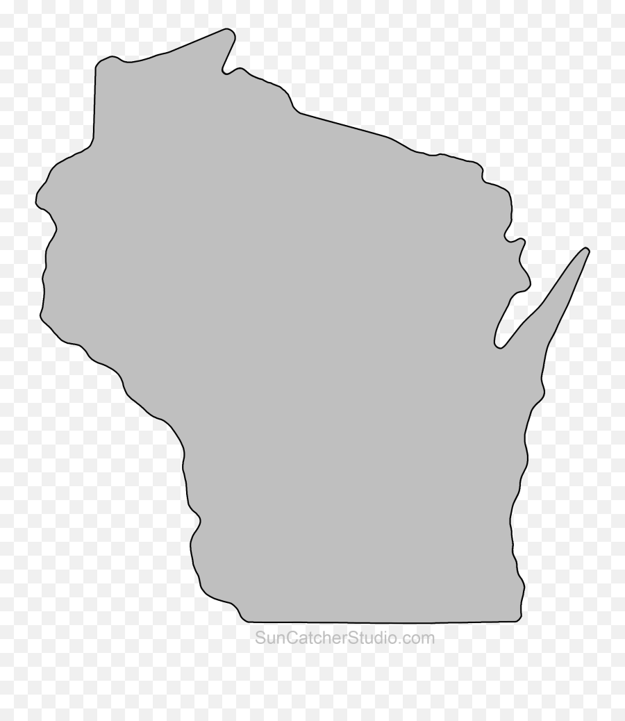 Michigan Clipart Pattern - Outline Wisconsin Shape Png,Michigan Outline Png