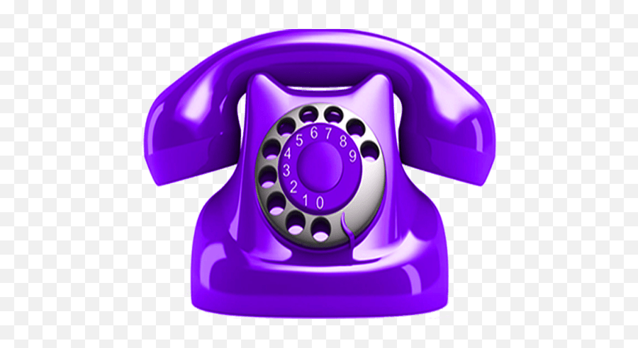 Purple Telephone Transparent Background - Telephone Transparent Background Phone Png,Telephone Transparent