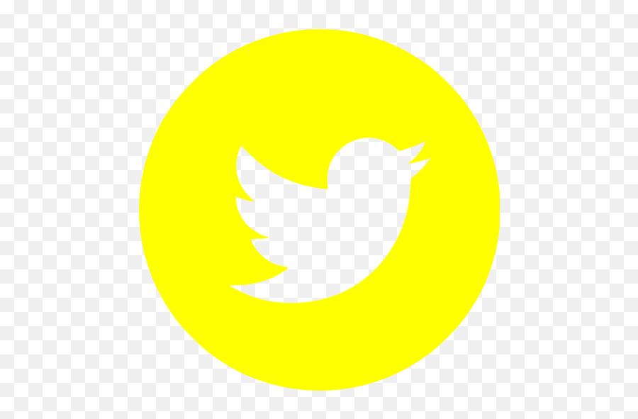 Yellow Twitter 4 Icon - Free Yellow Social Icons Transparent Background Twitter Icon Png,Twitter Bird Transparent