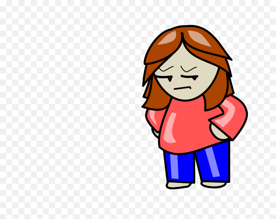 Hips And Sad Or Angry Face - Cartoon Sad Person Transparent Background Png,Sad Face Transparent Background