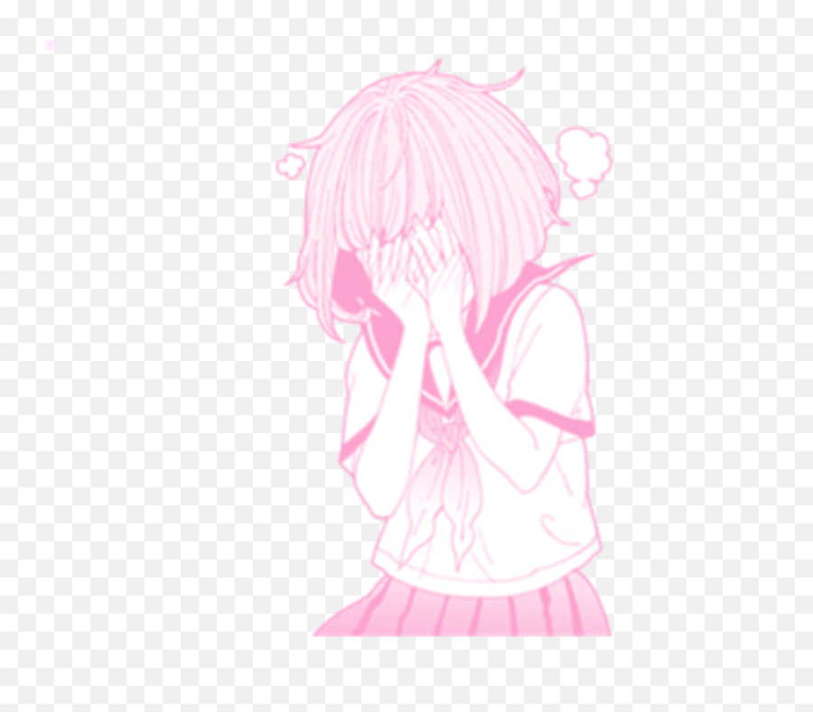 Cute Tumblr Pink Pinkfilter Anime Animegirl Edit - Aesthetic Pink Anime Png,Anime Girl Face Png