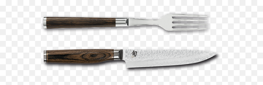 Blade Types - Shun Premier Sets With Fine Wood Packaging Fork And Steak Knife Png,Fork And Knife Png