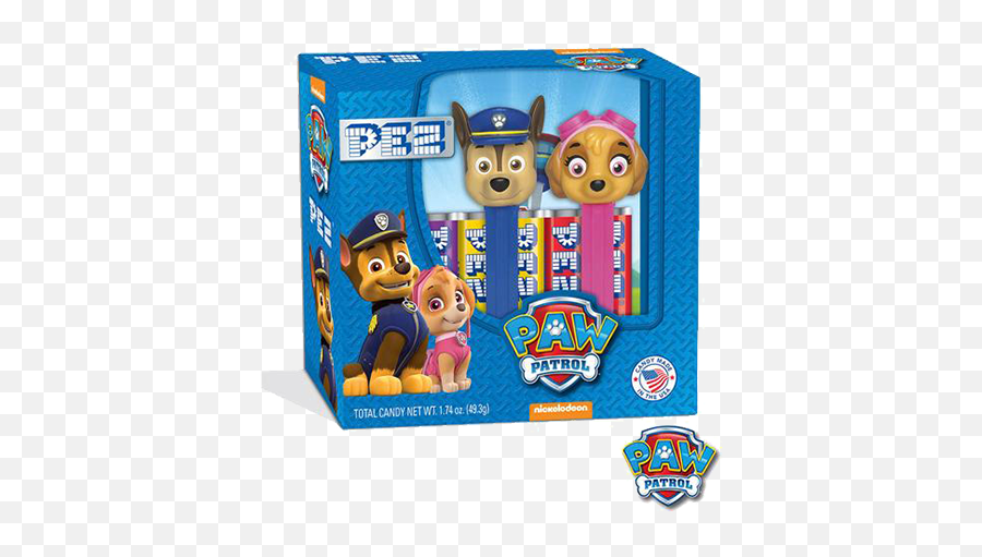 Pez Paw Patrol Candy Dispenser Twin Pack - Chase Paw Patrol Gift Set Paw Patrol Png,Paw Patrol Chase Png