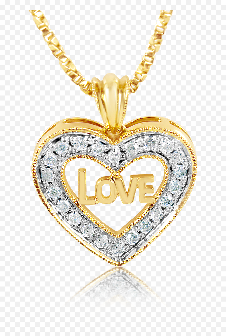 Love Diamond Heart Pendant - Solid Png,Diamond Heart Png