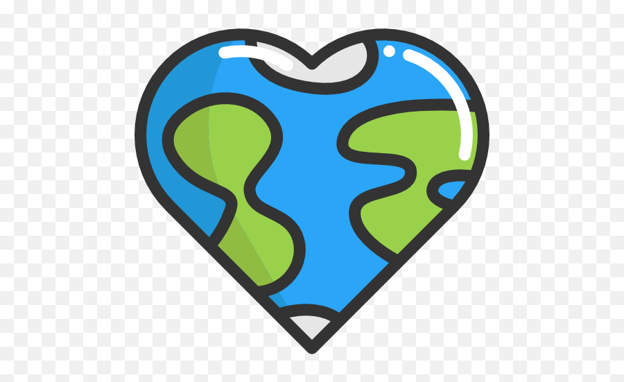 Peace Loving Earth Globe Heart Shaped Pacifism Love - Heart Broken Earth Png,Heart Shape Png