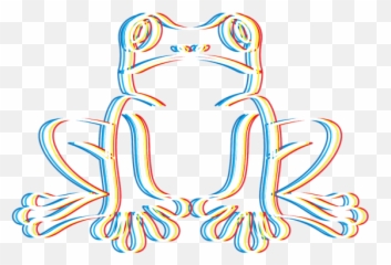 Psychedelic Frog Gift Psy Trance Music Trippy Retro 3d Effect Design For Animal Lovers Duvet Cover - Trippy Frog Drawing Png,Trippy Png