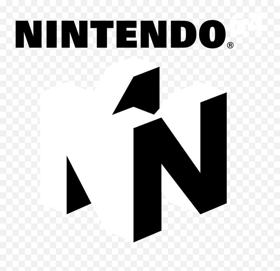 Nintendo 64 Logo Black And White - Vertical Png,Nintendo Png