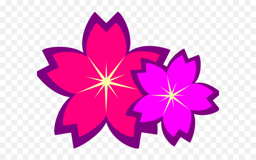 Purple Flower Clipart Plant - Sakura Silhouette Png Cherry Blossom Flower Silhouette Png,Purple Flower Png