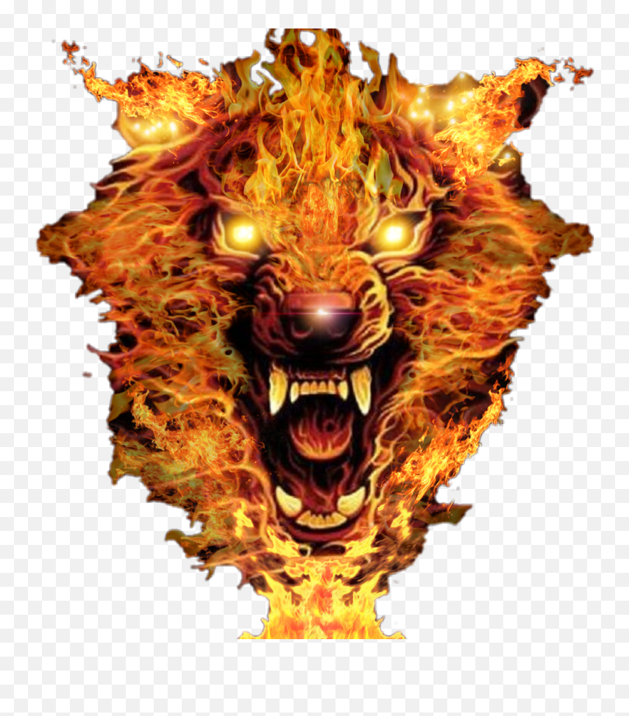 Flames - Transparent Fire Wolf Png,Red Flames Png