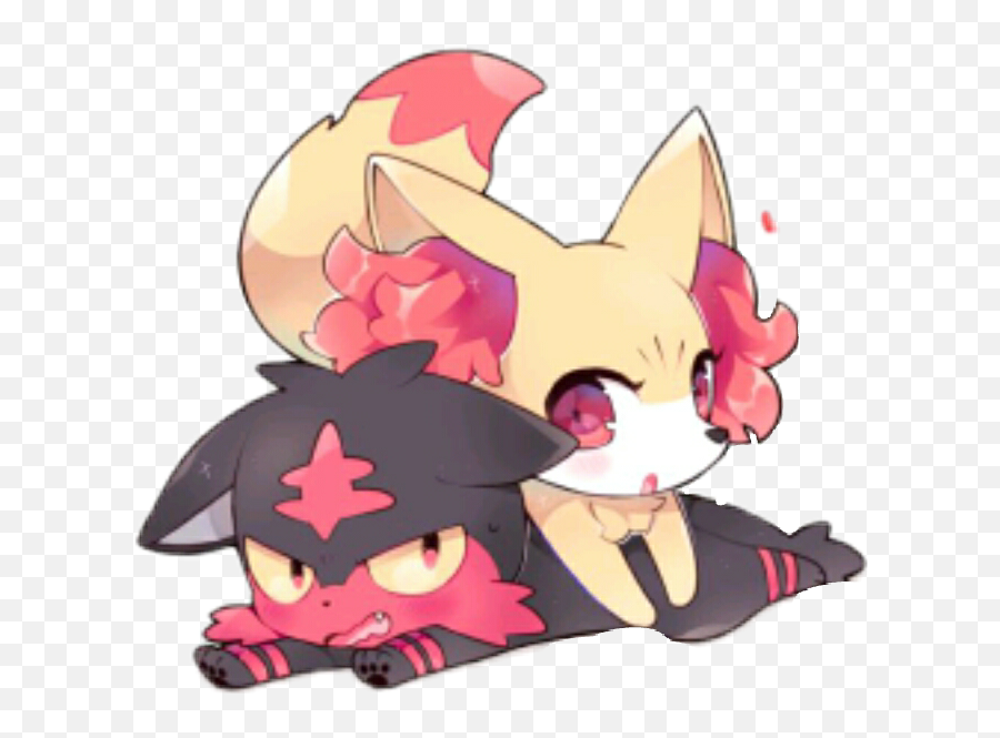 Download Pokemon Pokemonfire Litten - Fennekin And Litten Png,Litten Png