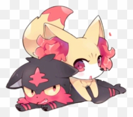 Download Pokemon Pokemonfire Litten - Fennekin And Litten Png,Litten Png