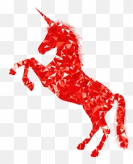 Unicorn Horn Horse - Red Png