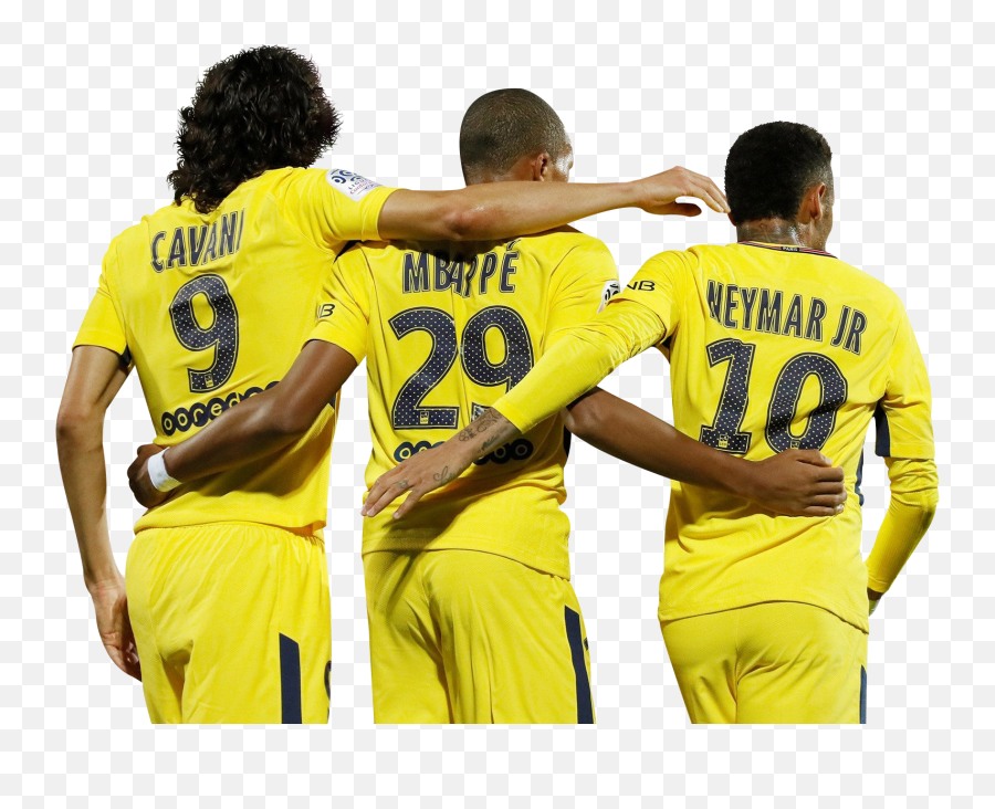 Download Edinson Cavani Kylian Mbappé - Mbappe Neymar Cavani Back Png,Odell Beckham Jr Png