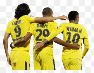 Download Edinson Cavani Kylian Mbappé - Mbappe Neymar Cavani Back Png,Odell Beckham Jr Png