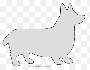 Png Format - Corgi Cartoon Pic Black,Corgi Transparent