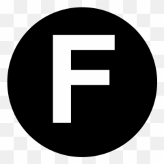White Letter F Clip Art - Circle png
