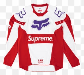 Supreme Fox Racing Moto Jersey Top Ss 18 - SU4447 Blue png