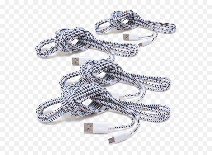 4 - Pack 10ft Bungee Micro Usb Or Lightning Cables Solid Png,Lumia Icon Ebay Amazon