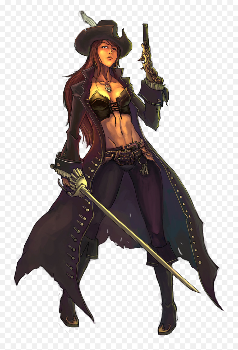 Png Background - Anime Pirate Girl,Pirate Transparent