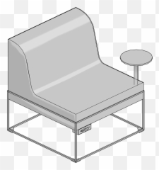 Auto Cad 3d Furniture Model Downloads - Steelcase Solid Back png