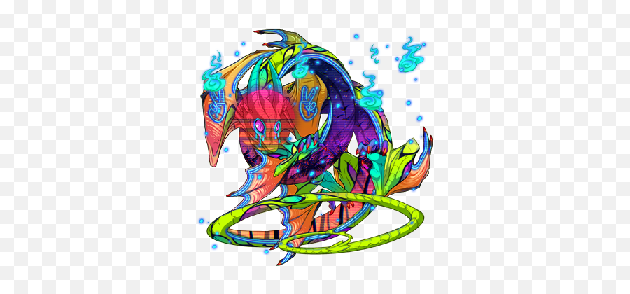 Rainbows Dragon Share Flight Rising - Water Dragon Anime Png,Rainbows Png