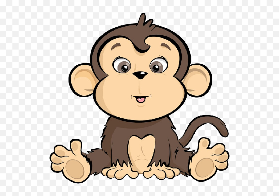 Banner Free Library Ape Clipart Cute - Monkey Cartoon Png Monkey Cartoon Png,Cute Monkey Png