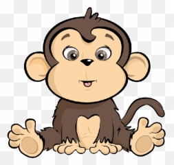 Banner Free Library Ape Clipart Cute - Monkey Cartoon Png Monkey Cartoon Png,Cute Monkey Png