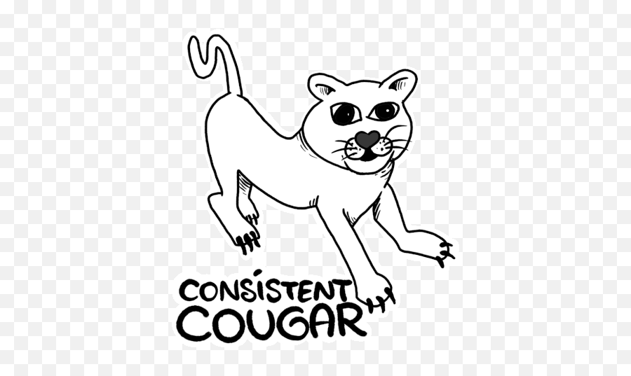 Consistent Cougar Veefriends Sticker - Consistent Cougar Animal Figure Png,Cougar Icon