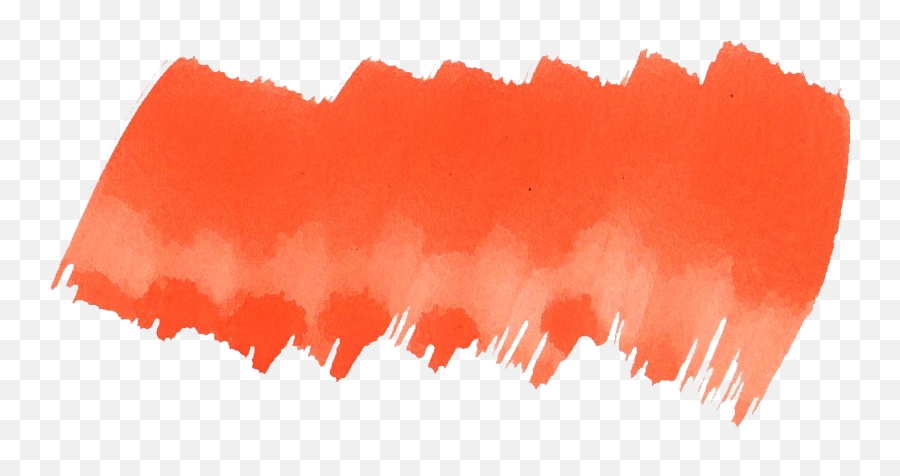 18 Orange Watercolor Brush Stroke Png Transparent Vol2 - Visual Arts,Artwork Png