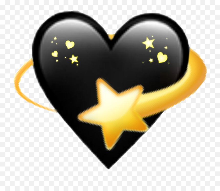 Emoji Heart Star Clipart Png Download - Black Heart Emoji Png,Star Crown Png