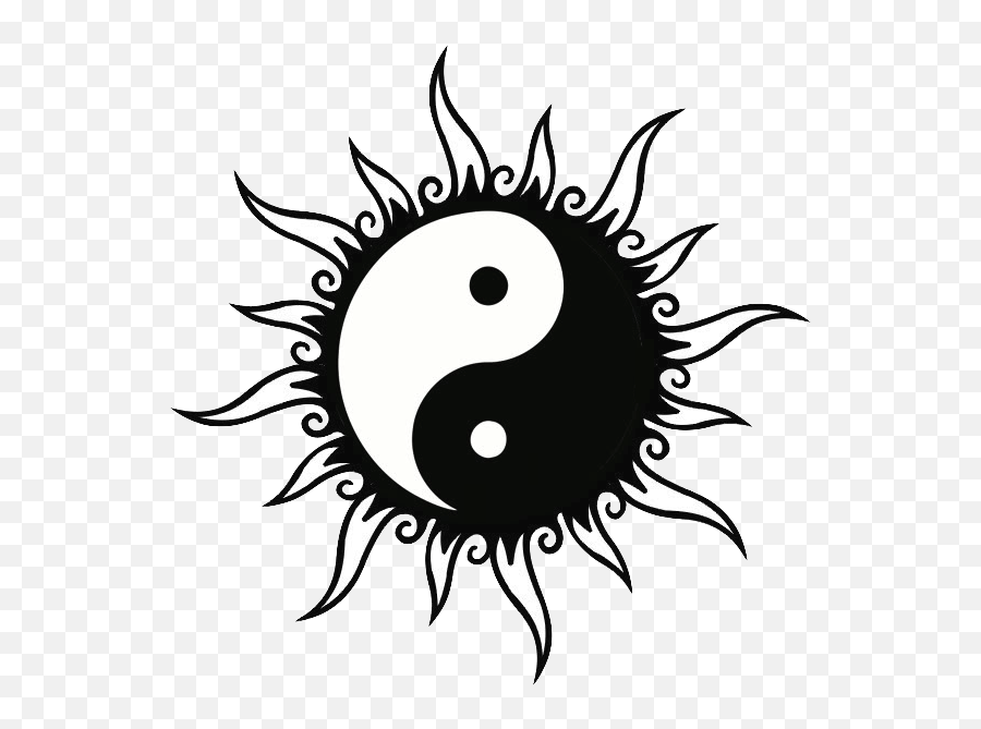 Moon Freeuse Download Black Png Files - Yin Yang Tattoo Designs,Sun And Moon Png