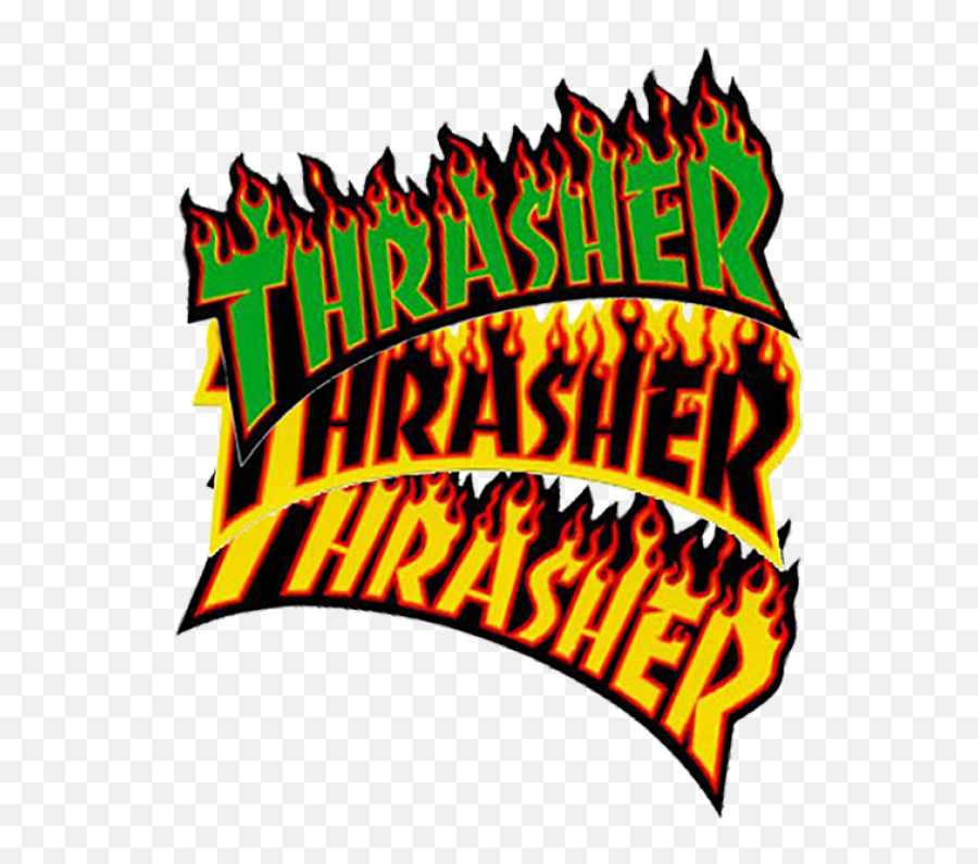 Thrasher Flame Logo Lg Decal Single - Thrasher Magazine Png,Thrasher Png