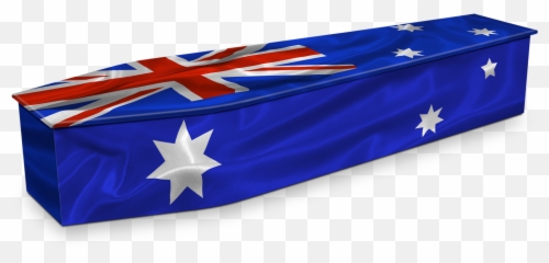 Australian National Flag Custom Coffin Expression Coffins - On png