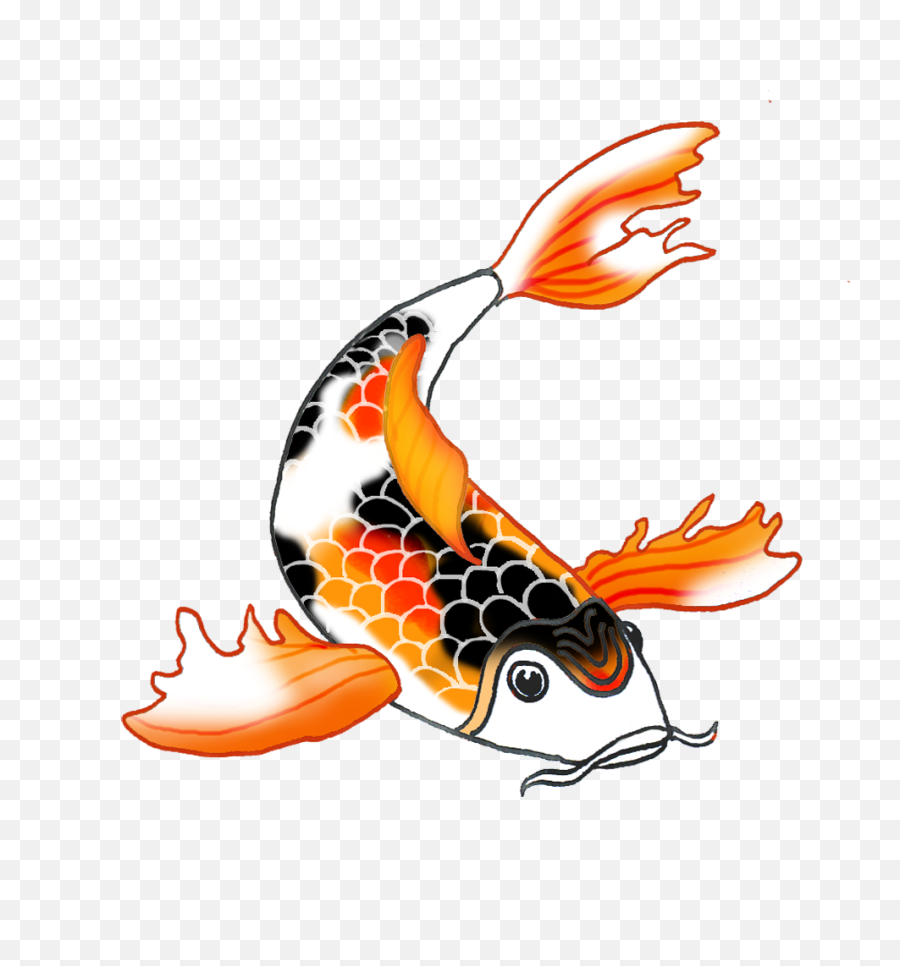 Clip Art Koi Fish - Koi Fish Drawing Png,Koi Fish Png