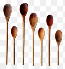 Vintage Wooden Kitchen Spoons - png